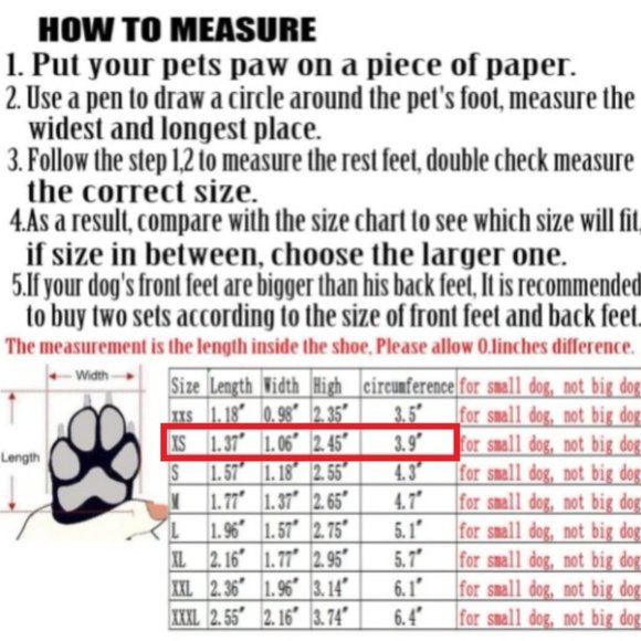 Fur Lined Rubber Sole Dog Shoe/Boot - Picture 5 of 5